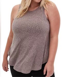 NWT Torrid Studio Knit Highneck Tank Abstract Foli 2X
